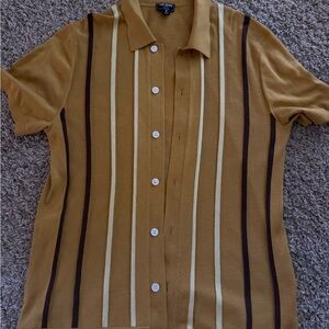 Todd Snyder mustard Striped Shirt